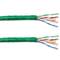 Bobina cable UTP categoría 6 24AWG CCA rígido verde 100m