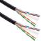 Spool UTP Cat6 cable 24AWG CCA solid black 100m