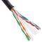 Spool UTP Cat6 cable 24AWG CCA solid black 100m