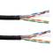 Spool UTP Cat6 cable 24AWG CCA solid black 100m