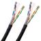 Spool UTP Cat6 cable 24AWG CCA solid black 100m