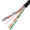 Spool UTP Cat6 cable 24AWG CCA solid black 100m