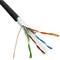 Bobina cable FTP categoria 6 24awg CCA rígid negre 100m