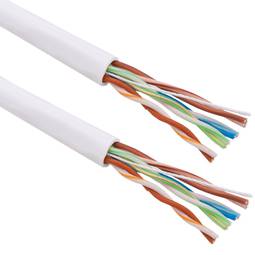 Bobina cable UTP categoria 5e 24awg CCA rígid blanc 100m