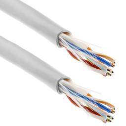 Spoelkabel FTP categorie 6 24AWG CCA star wit 100m