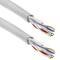 Bobina de cable de red ethernet Cat. 6 FTP CCA de 100 m rígido de color blanco