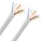 Bobina de cable de red ethernet Cat. 6 FTP CCA de 100 m rígido de color blanco