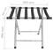 Opklapbare bagagerek voor hotel en appartement in verchroomd metaal 554 x 394 x 496 mm