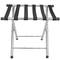 Opklapbare bagagerek voor hotel en appartement in verchroomd metaal 554 x 394 x 496 mm