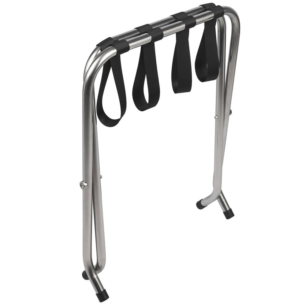 Suport de maletes plegable per a hotel i apartament en metall cromat 554 x 500 x 554 mm