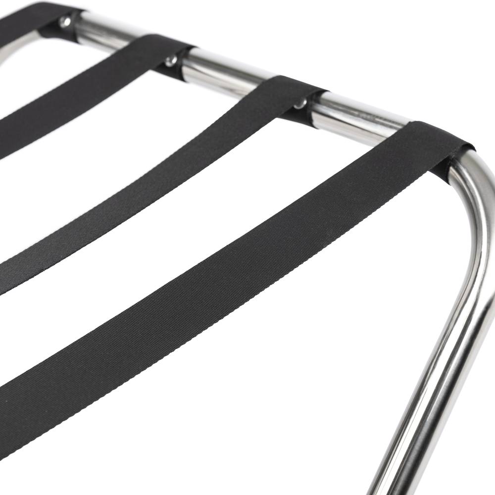 Suport de maletes plegable per a hotel i apartament en metall cromat 554 x 500 x 554 mm