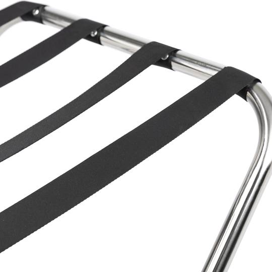 Suport de maletes plegable per a hotel i apartament en metall cromat 554 x 500 x 554 mm