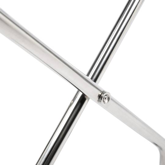 Suport de maletes plegable per a hotel i apartament en metall cromat 554 x 500 x 554 mm