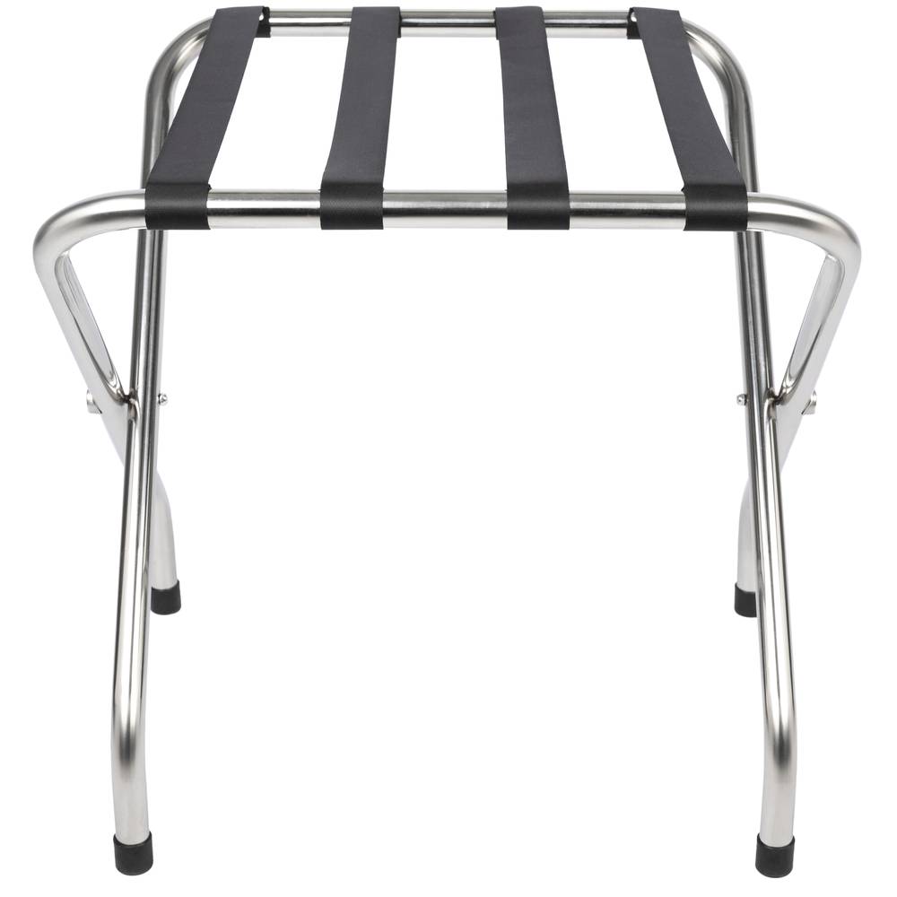 Suport de maletes plegable per a hotel i apartament en metall cromat 554 x 500 x 554 mm