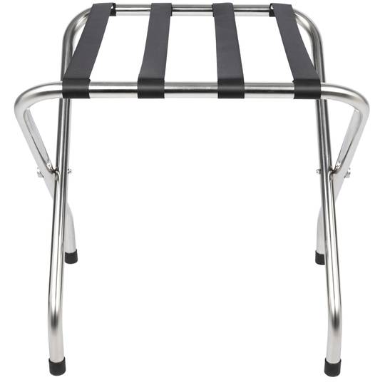 Suport de maletes plegable per a hotel i apartament en metall cromat 554 x 500 x 554 mm