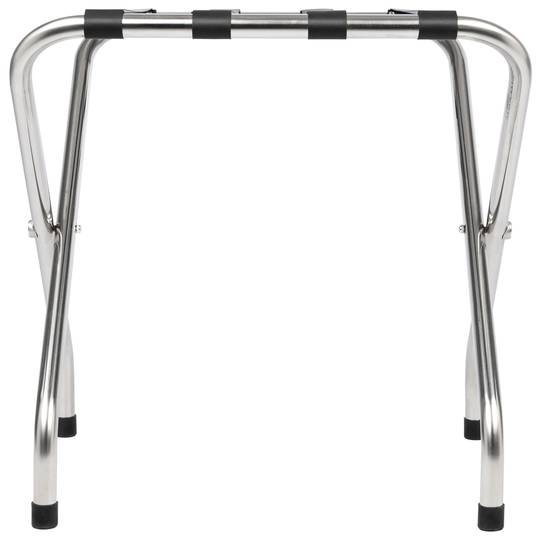 Suport de maletes plegable per a hotel i apartament en metall cromat 554 x 500 x 554 mm