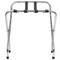 Portapacchi pieghevole con schienale per hotel e appartamento in metallo cromato 620 x 450 x 735 mm