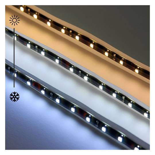 Bande flexible LED 22 lm/LED 60 LED/m 5m IP20 blanc chaud