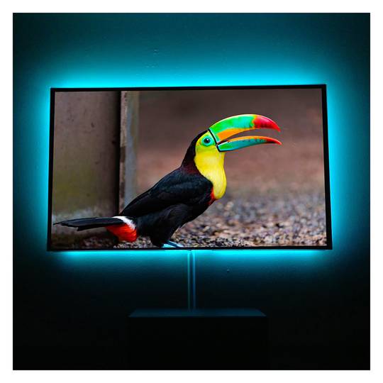 Ambient light RGB LED backlight TV - Cablematic