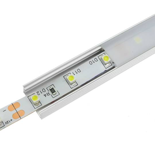 Aluminium strip voor 12mm LED strip maat 14x7x1000 mm