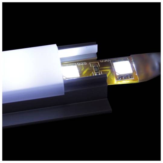 Aluminium strip for 16mm LED strip size 28x13x1000 mm