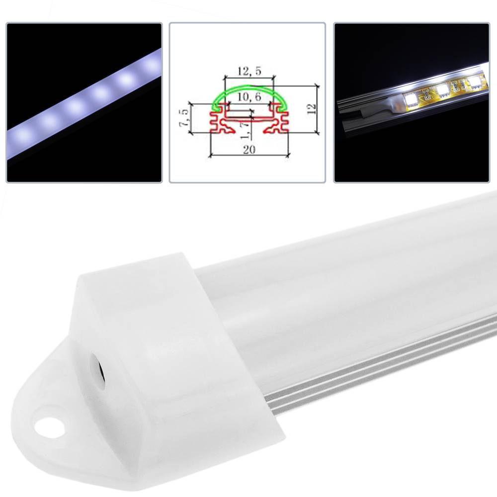 Bande en aluminium pour 12mm bande de LED taille 20x12x1000 mm