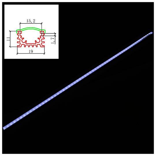 Bande en aluminium pour 15mm bande de LED taille 19x14x1000 mm