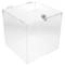 Urna de metacrilat transparent amb clau de seguretat 20x20x20cm