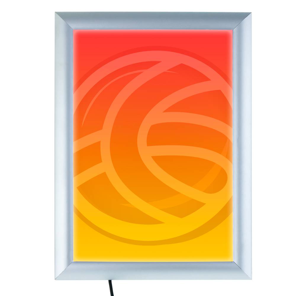 Cadre carré avec éclairage LEDA0 874x1224mm pour affiche publicitaire o signe