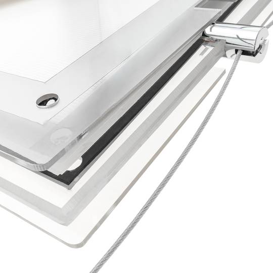 Bilderrahmen mit LED Beleuchtung Acryl A3 372x495mm doppelseitig für Anzeige und Zeichen