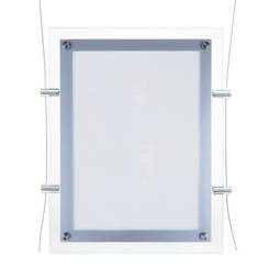 Marco cuadro iluminado por LED A2 495x670mm doble cara de metacrilato para cartel anuncio letrero
