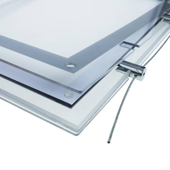 Bilderrahmen mit LED Beleuchtung Acryl A2 495x670mm doppelseitig für Anzeige und Zeichen