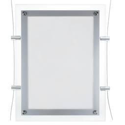Square LED lightning frame acrylic A4 372x285mm double-sided for advertisement poster or labeling