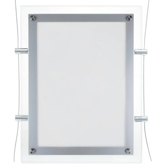 Quadro de imagem iluminado por LED A4 372x285mm dupla face acrílico para propaganda poster sinal