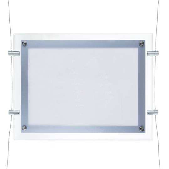 Cornice illuminata da LED acrilico A2 670x495mm doppia faccia per pubblicità manifesto segno