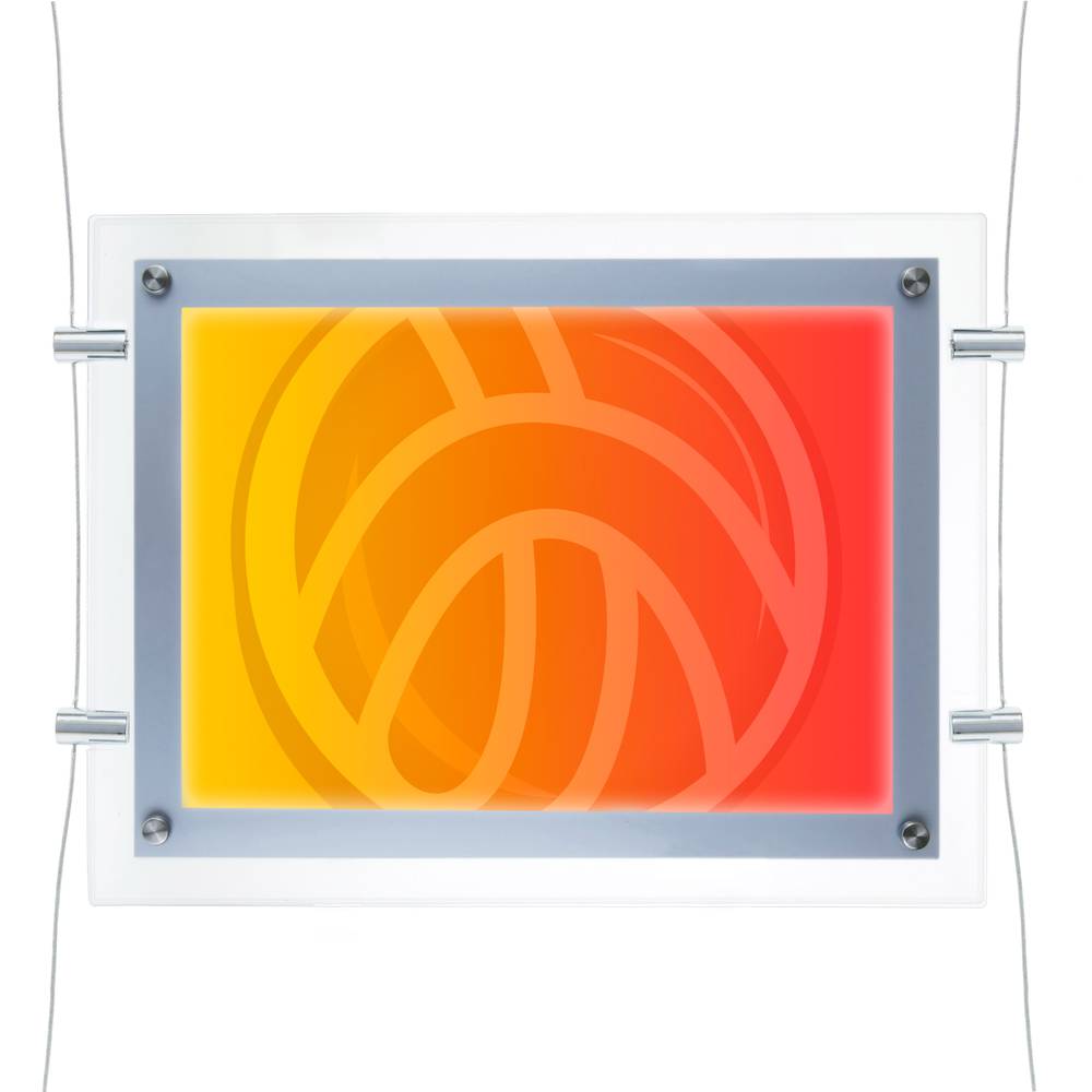 Quadro de imagem iluminado por LED A2 670x495mm dupla face acrílico para propaganda poster sinal