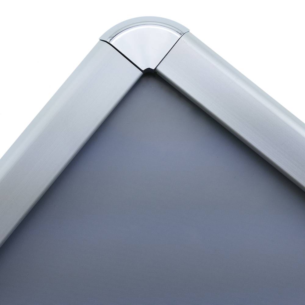 Marco de aluminio A4 255x340mm redondeado para cartel anuncio poster