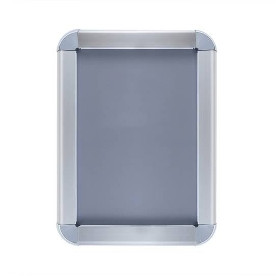 Cornice per poster con chiusura a scatto in alluminio anodizzato formato arrotondati A2 465x635mm