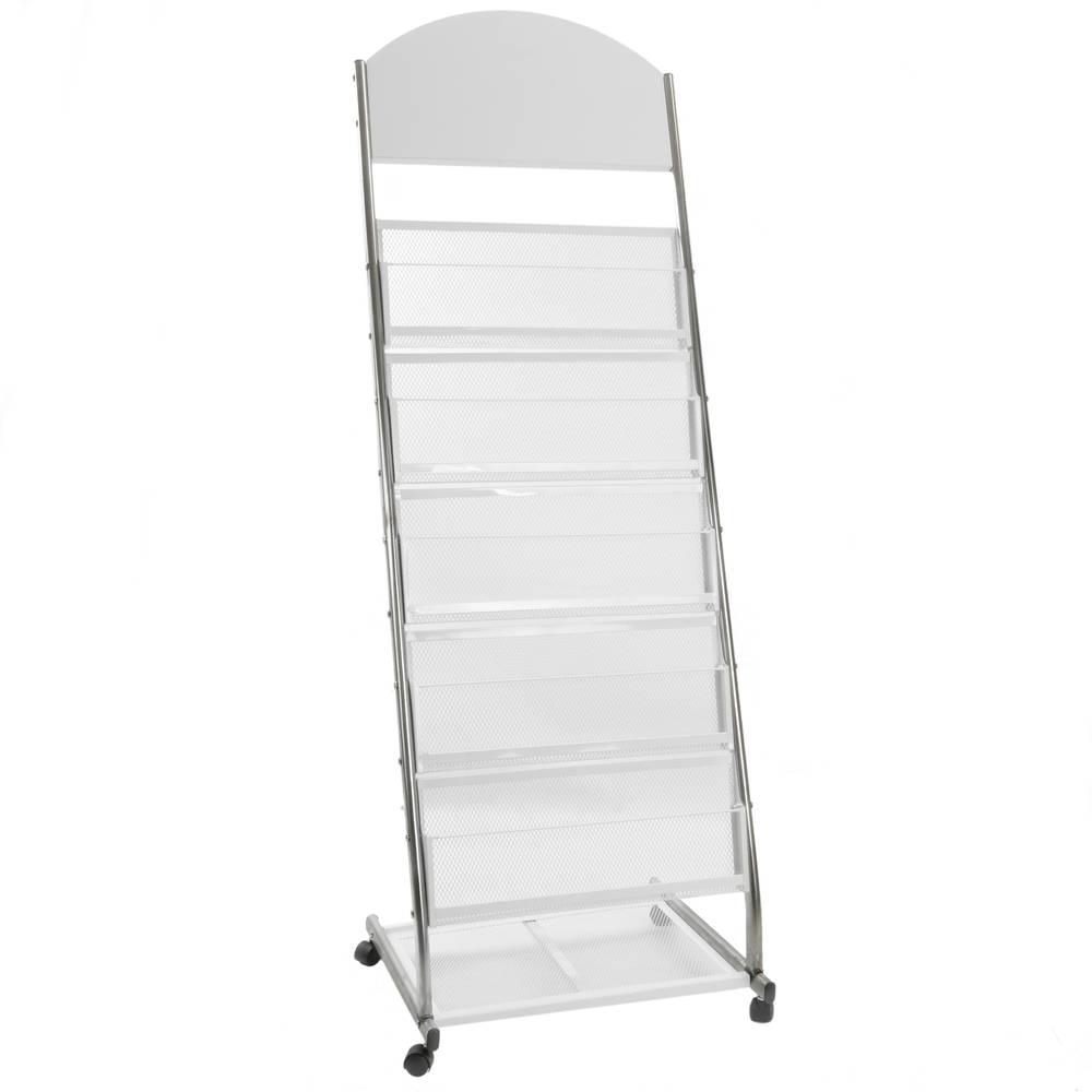 Prospektständer und Zeitschriftenständer mit Räder und 5 Halter