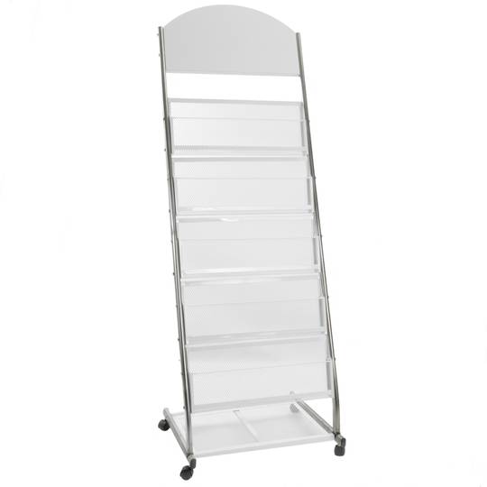 Prospektständer und Zeitschriftenständer mit Räder und 5 Halter