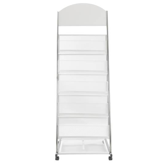 Prospektständer und Zeitschriftenständer mit Räder und 5 Halter