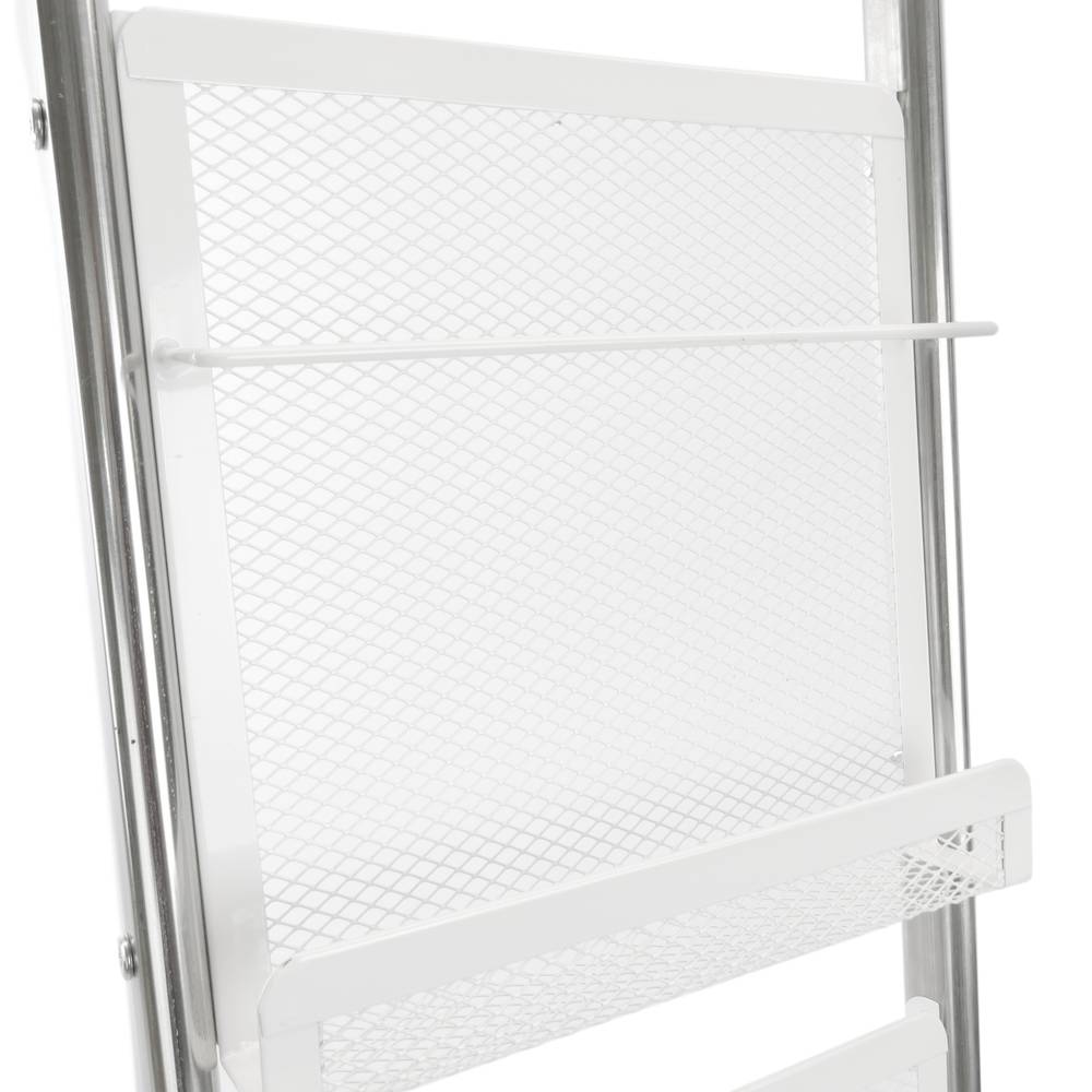 Magazines and brochures stand with 4 shelves