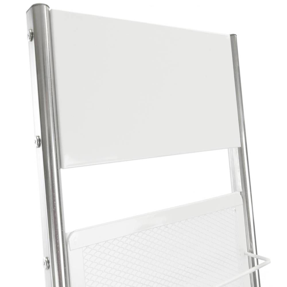 Magazines and brochures stand with 4 shelves