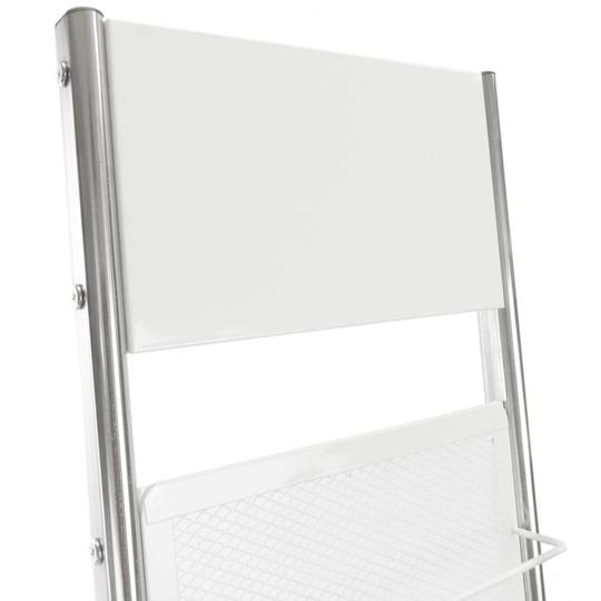 Magazines and brochures stand with 4 shelves