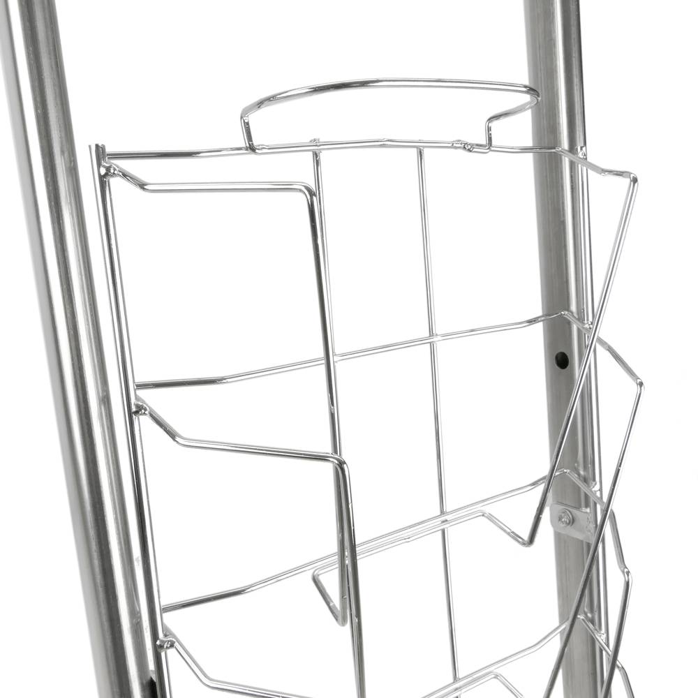 Expositor com 8 prateleiras para folhetos e revistas