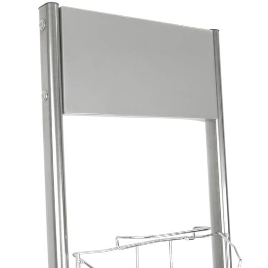 Expositor com 8 prateleiras para folhetos e revistas