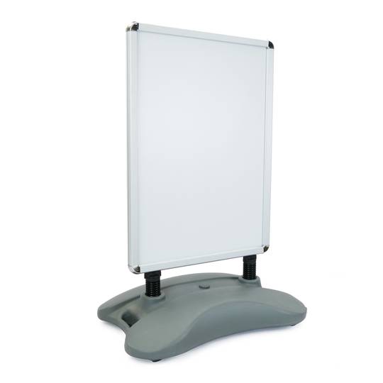 Reclamebordpaneel voor bewegwijzering met dubbel frame A1 met voet