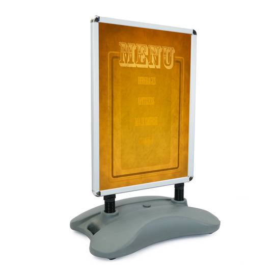 Reclamebordpaneel voor bewegwijzering met dubbel frame A1 met voet