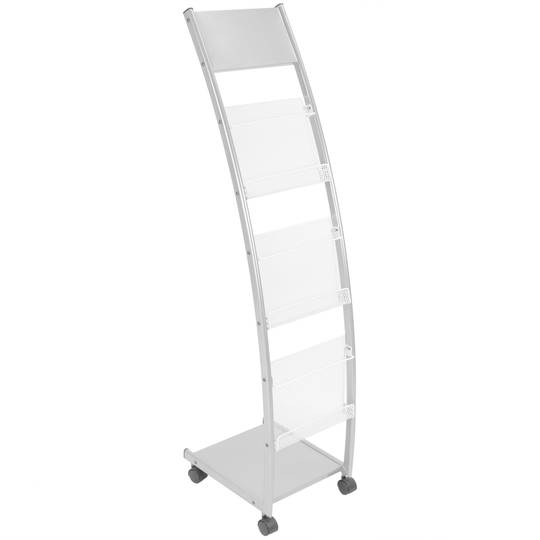 Expositor portafulletons 31 x 35 x 126 cm amb 3 compartiments per a fullets i revistes