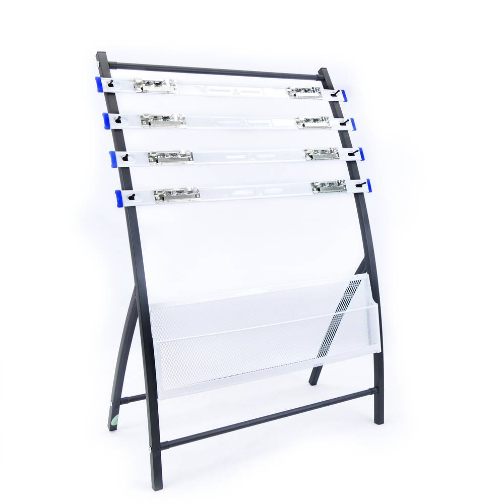 Magazines and brochures stand with shelf and newspapers holder